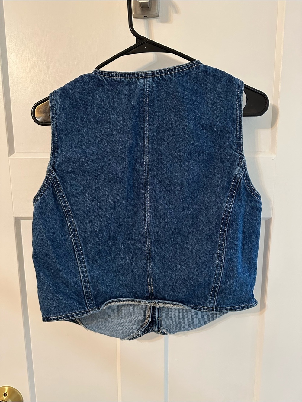 Rodeo Quincy Embroidered Denim Vest in Medium Blue - Picture 4 of 4